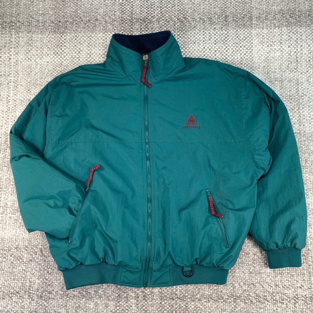 Dunbrooke Upstream Jacket Mens Large Teal Citgo Lubricants Fleece Lined Vintage